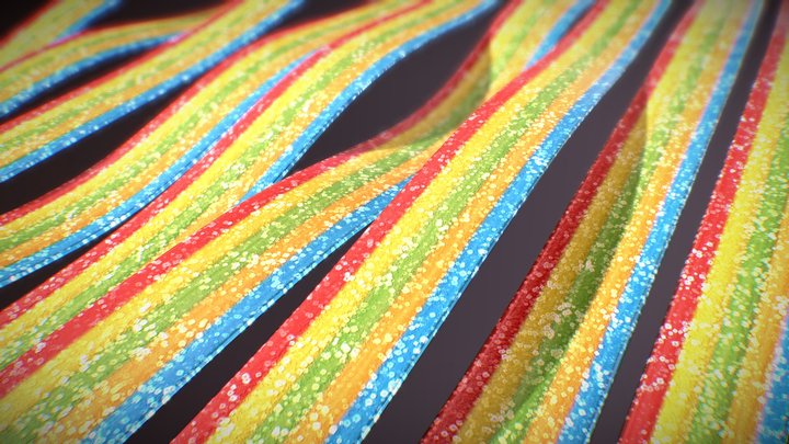 Candy Rainbow Strips [+SBS file] 3D Model
