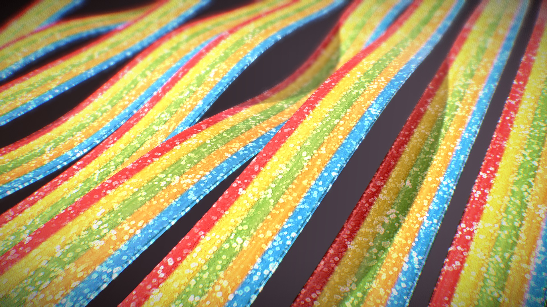 3D model Candy Rainbow Strips - This is a 3D model of the Candy Rainbow Strips. The 3D model is about a close up of a rainbow.