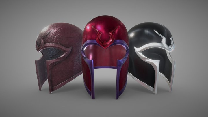 Magneto Helmet 3D Model