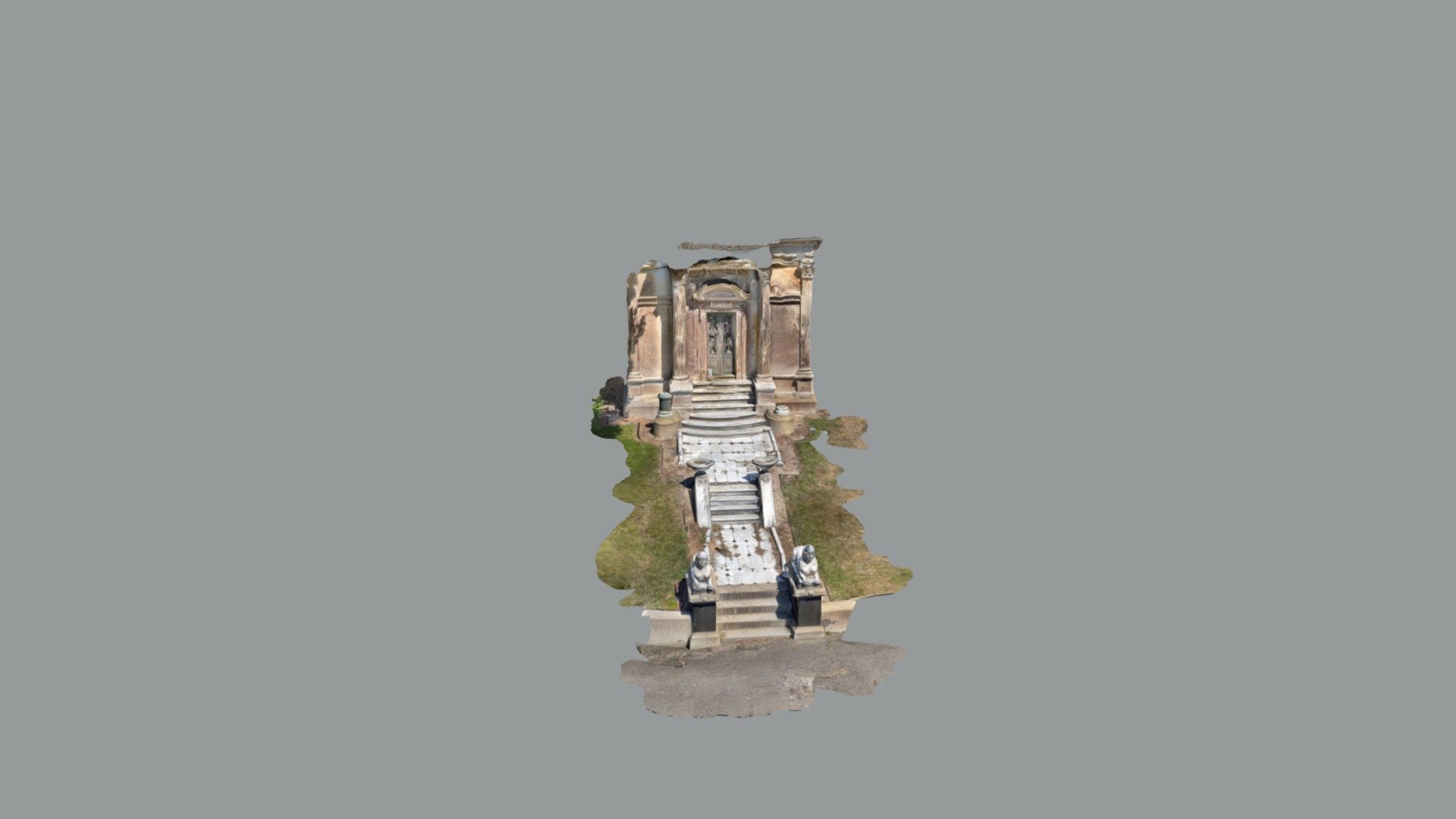 Sphinxes & mausoleum