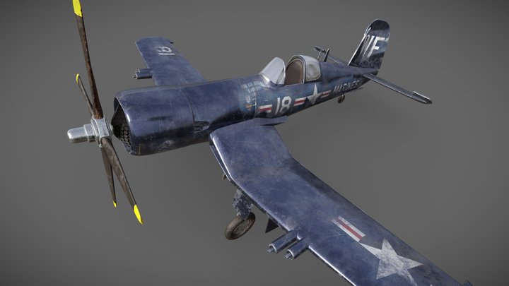 Chance Vought F4U Corsair 3D Model