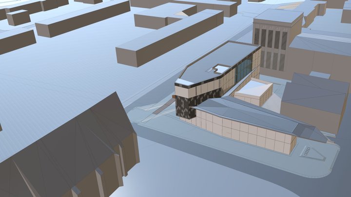 Bibliotek i Nysa Klodzka 3D Model