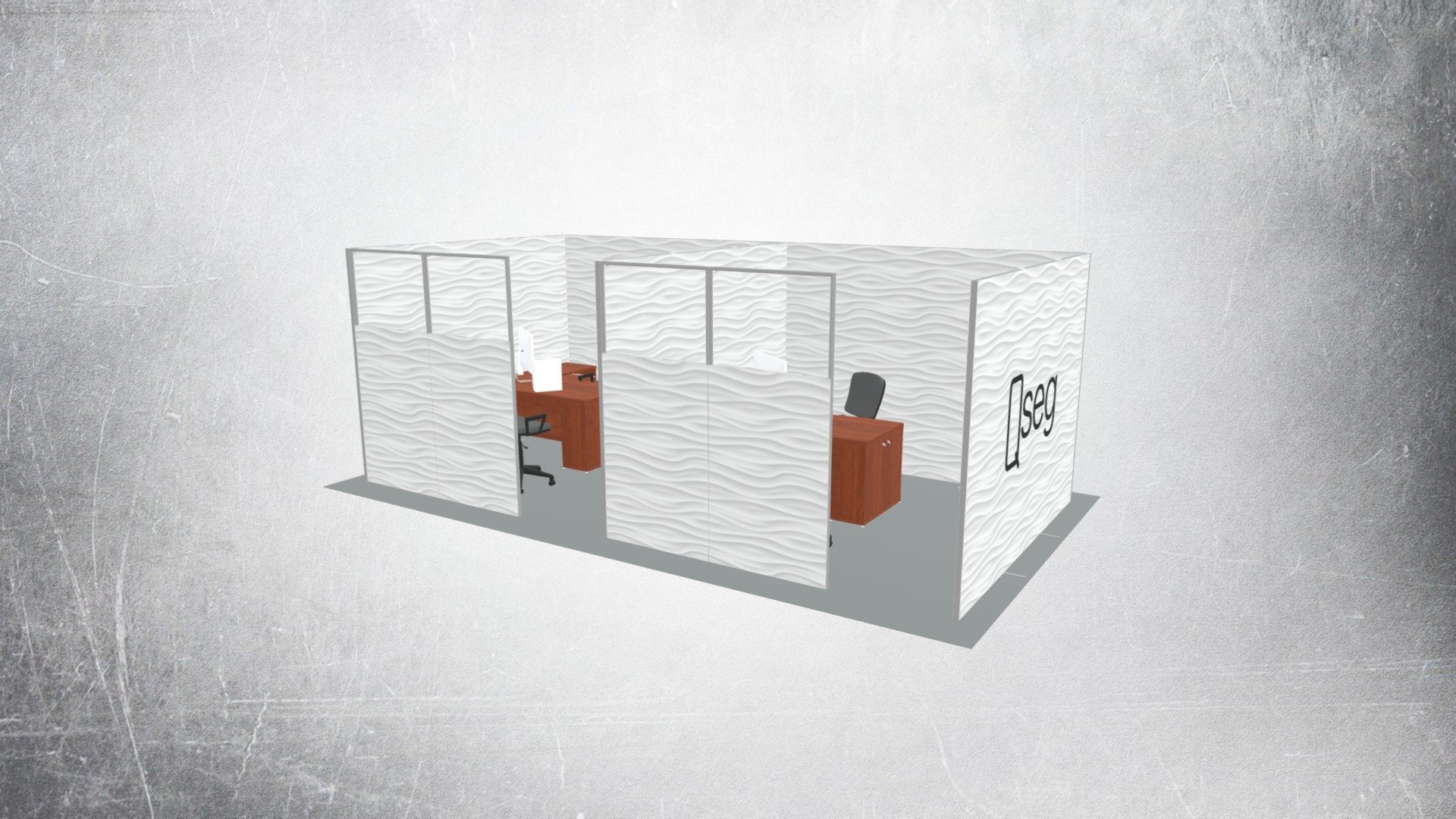 QSEG Office Partition - Double - Print+TPU