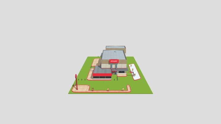 Restaurent Environemnt 3D Model