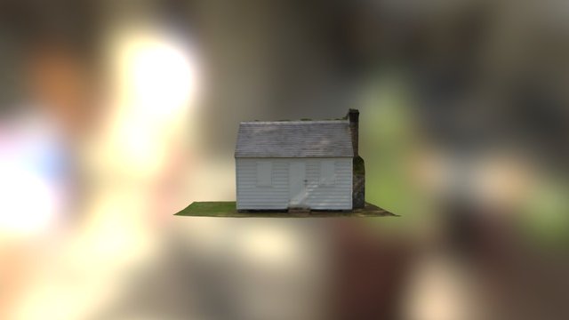 McLoed Plantation Slave Cabin Exterior 3D Model