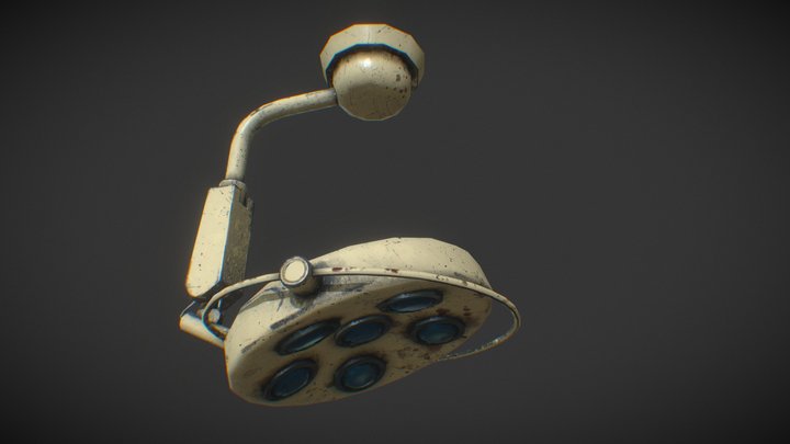 Old surgical lamp 3D Model