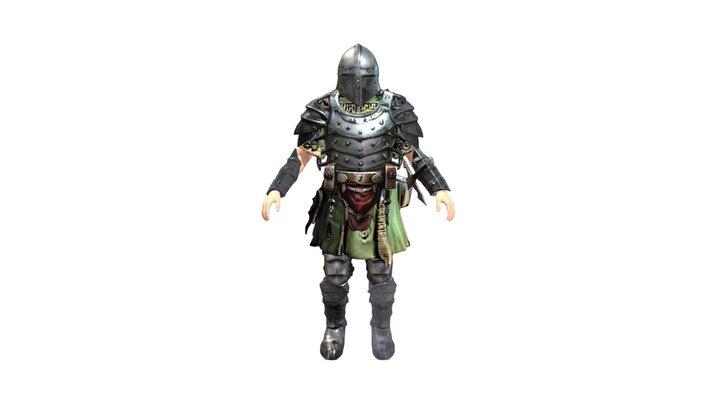 Armored Character 3D Model