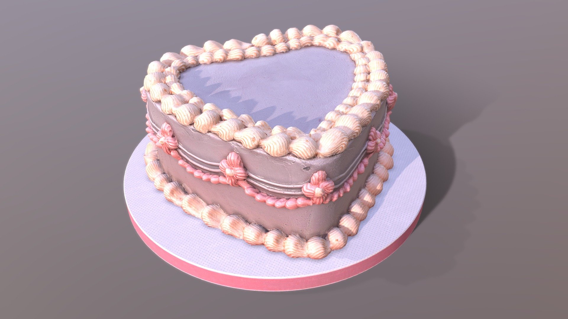 Heart Gateau - Buy Royalty Free 3D model by Cakesburg Premium 3D Cake ...