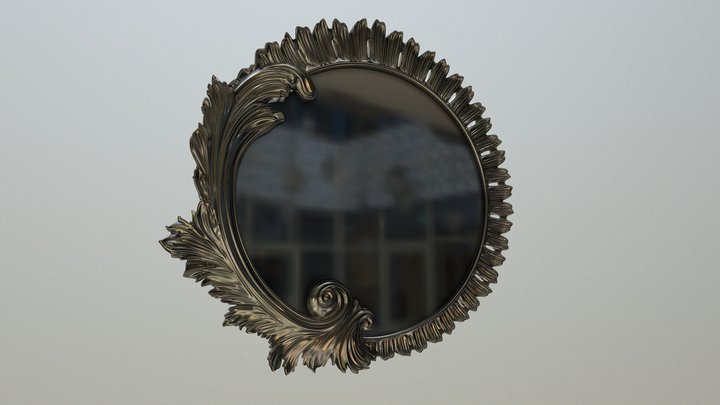 Baroque mirror 2 3D Model