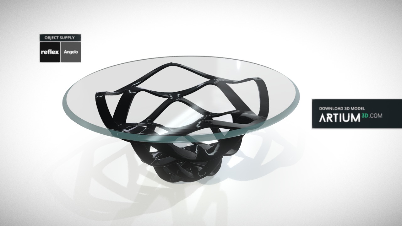 3D model Dining table Neolitico 72 Verto – Reflex Angelo - This is a 3D model of the Dining table Neolitico 72 Verto - Reflex Angelo. The 3D model is about a black and silver ring.