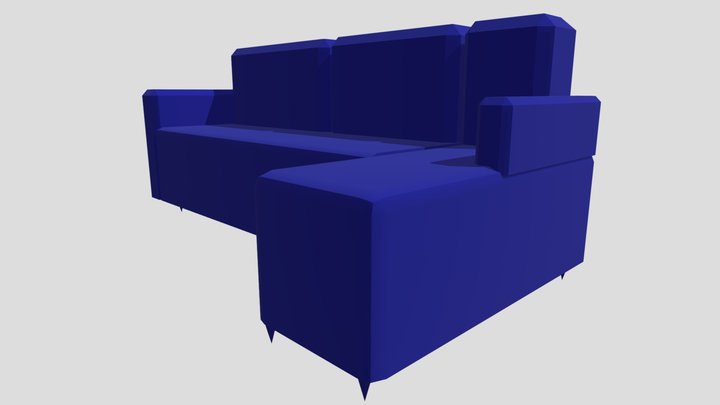 Low Poly Sofa 3D Model