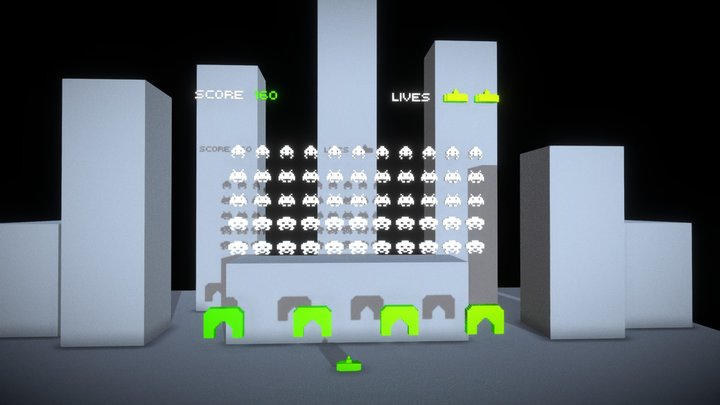 3D Space Invaders – Kostenloses 3D-Modell STL