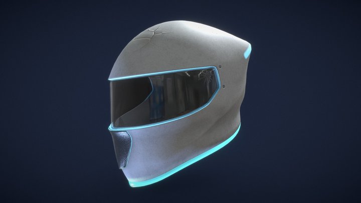 Neon Helmet 3D Model