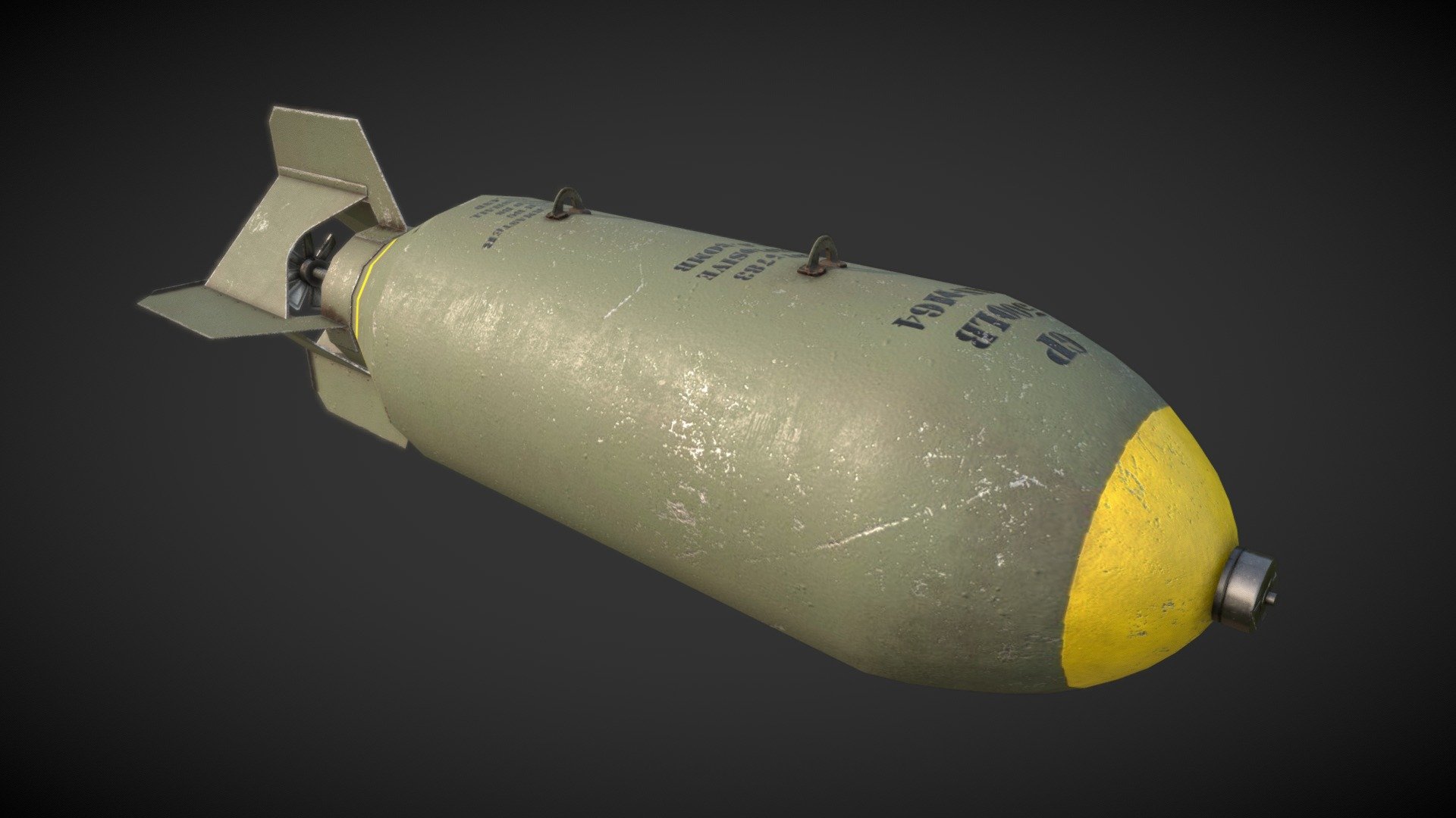 An-m64 500lb GP Bomb 3d model