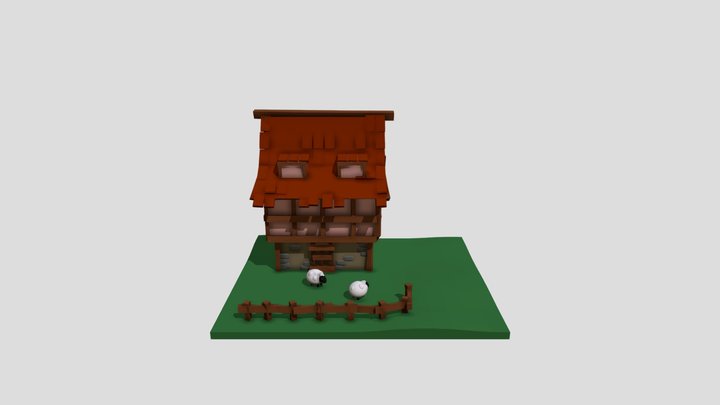Maison Médiéval 3D Model