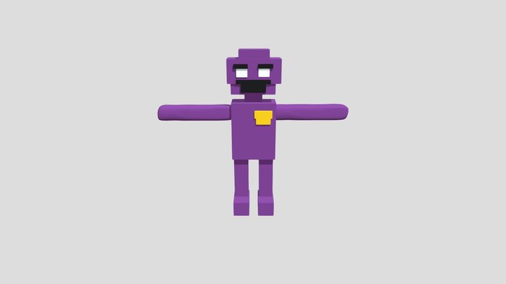 FNAF World Styled Purple Guy(V3) 3D Model