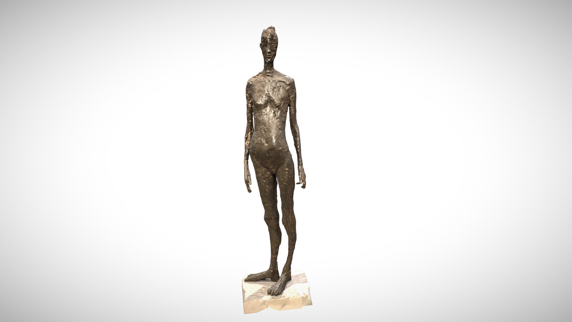 3D model La feuille by Germaine Richier - This is a 3D model of the La feuille by Germaine Richier. The 3D model is about a statue of a person.