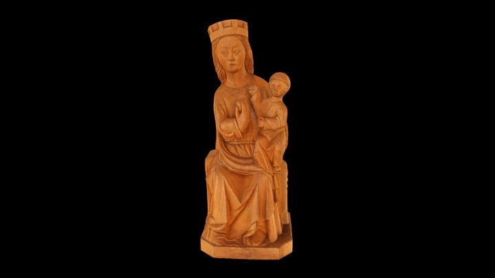 Statue of the Cloister Mother Mary 3D Model