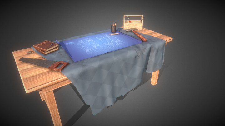 Crafting Table 3D Model