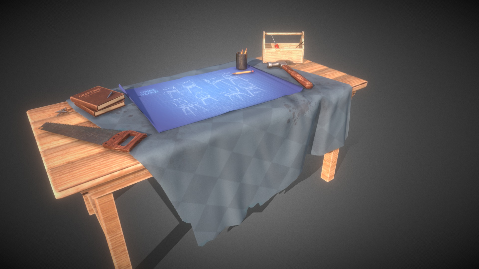 Crafting Table - 3D model by Josh B (@henslock) [ff830ba] - Sketchfab