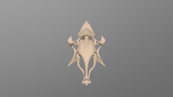 Alien Skull 3D Model