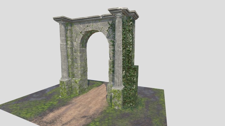 Gate of stone 3D Model