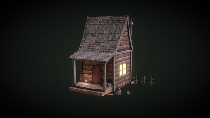 Stylized Cabin 3D Model