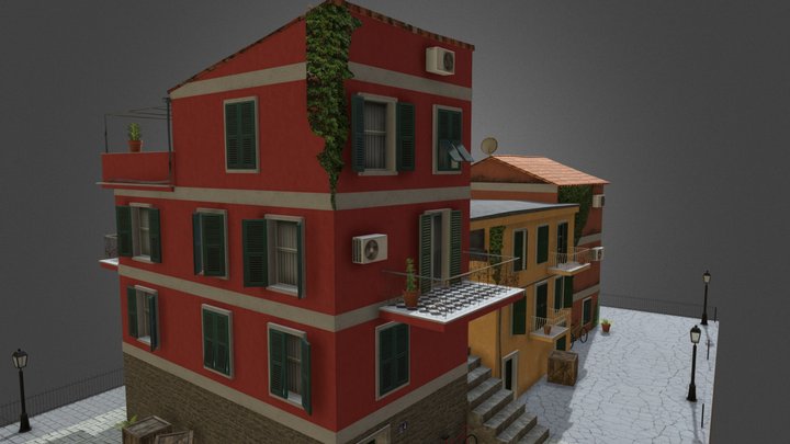 Cinque Terre - City Scene 3D Model
