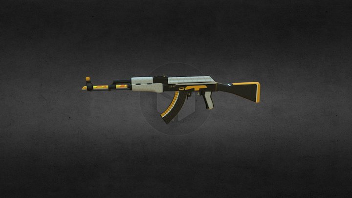 Ak 47 CS GO GAME 3D Model