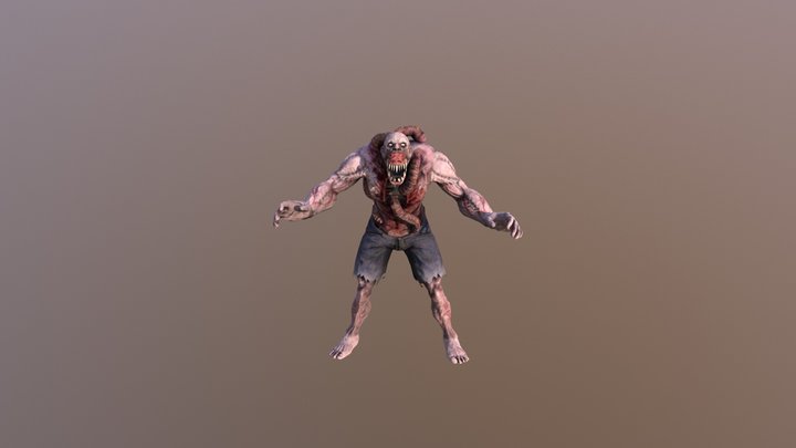 Zombie Goalkeeper Save 3D Model