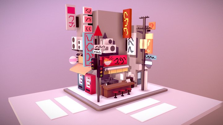 corner shop 3D Model