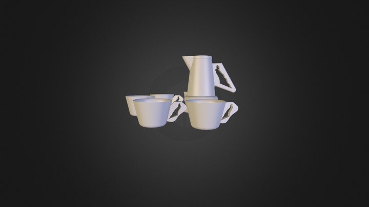 סט קפה ישראלי 3D Model