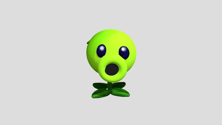 Peashooter 3D Model