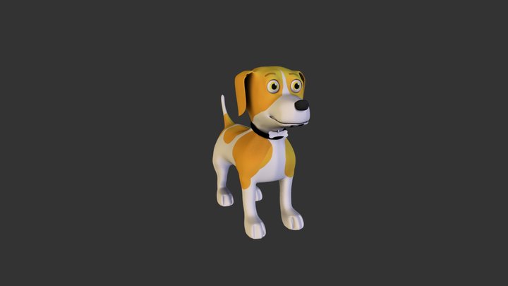 Dog Cartoon 3D Model