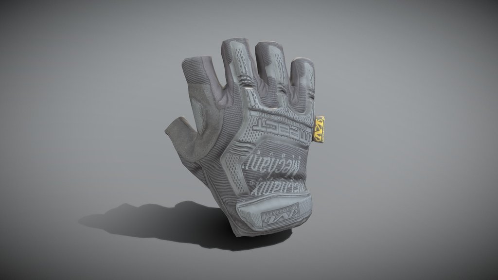Military gloves half-finger of color black 17