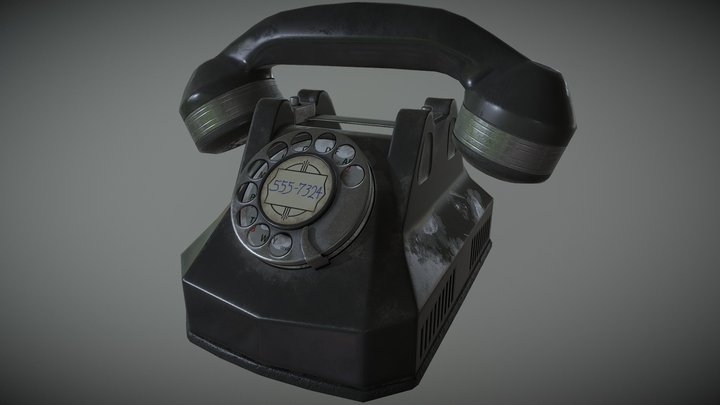Old Rotary Phone 3D Model