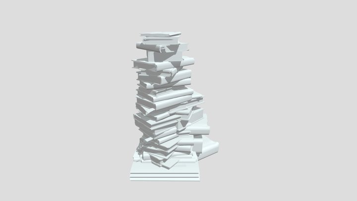SM_BookPile_High 3D Model