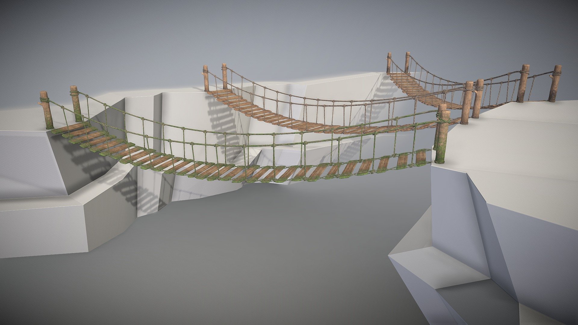 Rope Bridge 10 Meter 3D model by Cobernicus [ff9032c] Sketchfab