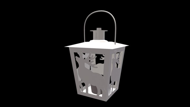 Lantern, Christmas lantern 3D Model