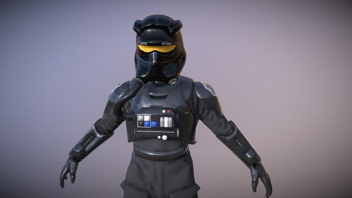 Star Wars First Order TIE Pilot 3D Model