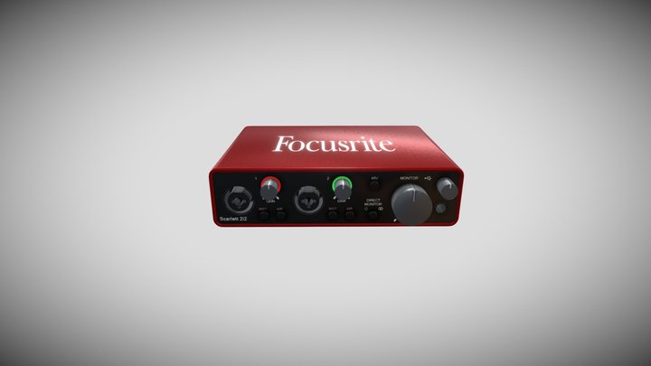 Sound Card Focusrite 3D Model