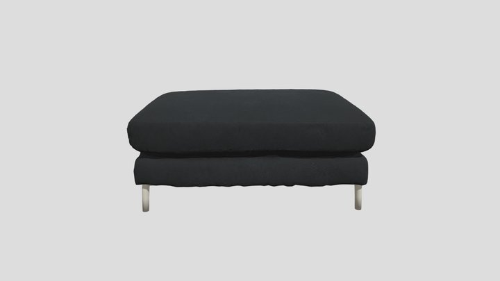 Romeo Footstool Leather 3D Model