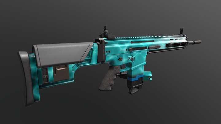 FN MK20S（Frozen Edition） 3D Model