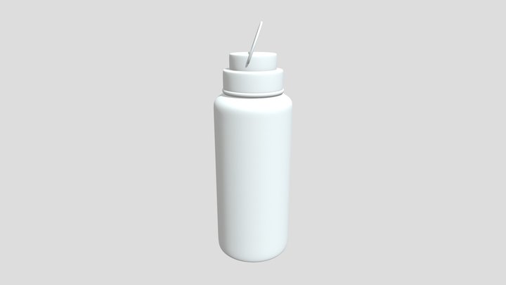 Captivating Elegance: 3D Bottle Mockup Showcase 3D Model