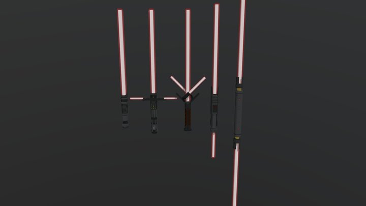 Sith's lightsabers 3D Model