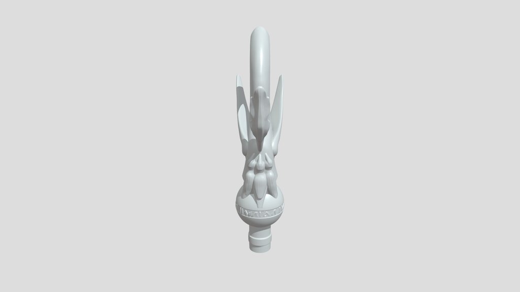 Swan-headed cane ornament