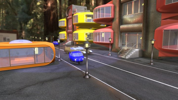 Sanzhi UFO house 3D Model