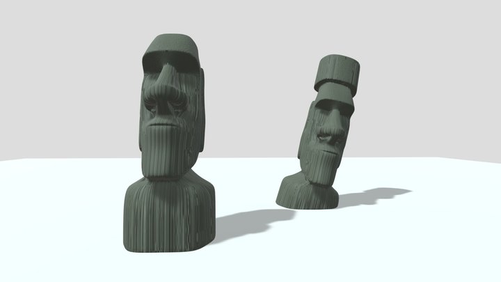 Moai Statue 3D Model