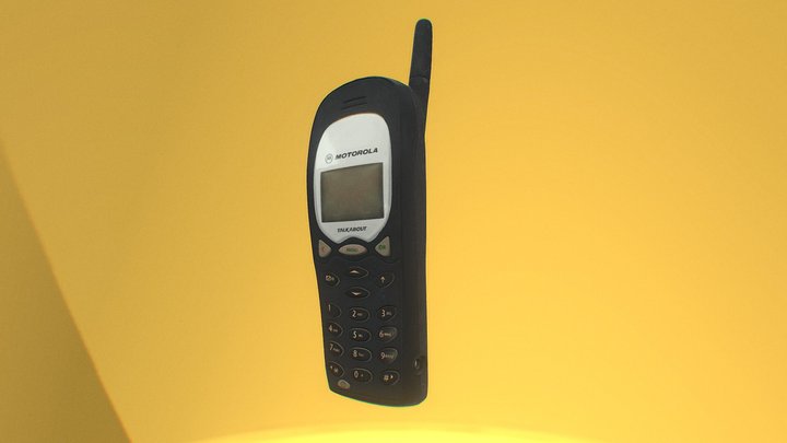 Motorola talkabout 2000s telephone. 3D Model