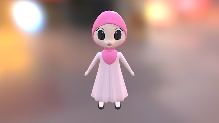 karakter_hijab_pmbelajaran_organ 3D Model